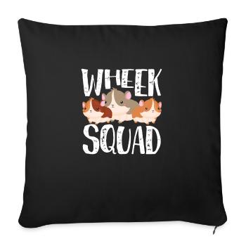 Meerschweinchen Trupp - Sofakissenbezug 45 x 45 cm - Schwarz - Vorne