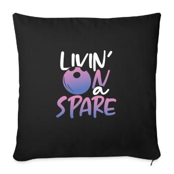 Getting by with little - Sofa pillowcase 17,3'' x 17,3'' (45 x 45 cm) - black - Front