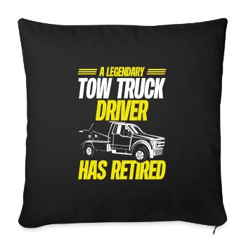 A Legendary Tow truck driver - Sofa pillowcase 17,3'' x 17,3'' (45 x 45 cm) - black - Front