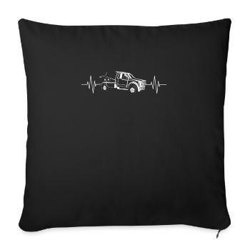 Fahrerhäufigkeit Des Abschleppwagens - Sofakissenbezug 45 x 45 cm - Schwarz - Vorne