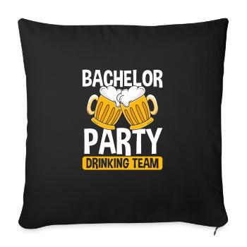 Équipe de buveurs - Housse de coussin décorative 45 x 45 cm - noir - Devant