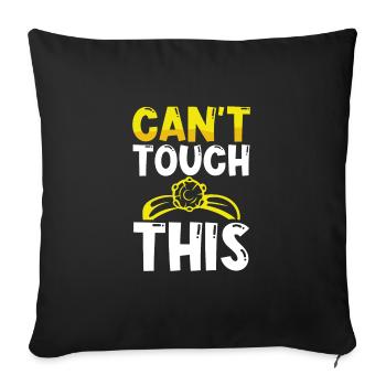 Can't touch it - Sofa pillowcase 17,3'' x 17,3'' (45 x 45 cm) - black - Front
