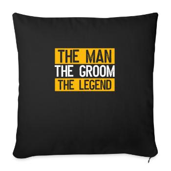Toilettez la légende - Housse de coussin décorative 45 x 45 cm - noir - Devant