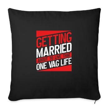Vivre avec une femme - Housse de coussin décorative 45 x 45 cm - noir - Devant
