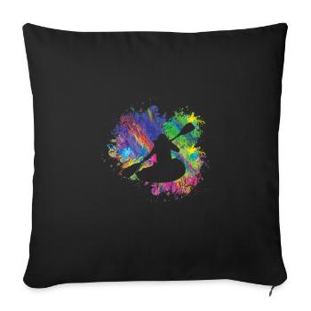 Canoeing in summer - Sofa pillowcase 17,3'' x 17,3'' (45 x 45 cm) - black - Front