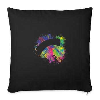 Summer Paragliding - Sofa pillowcase 17,3'' x 17,3'' (45 x 45 cm) - black - Front