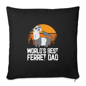 Weltbester Frettchen-vater - Sofakissenbezug 45 x 45 cm - Schwarz - Vorne