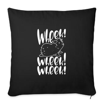 Sweet wheek guinea pig - Sofa pillowcase 17,3'' x 17,3'' (45 x 45 cm) - black - Front