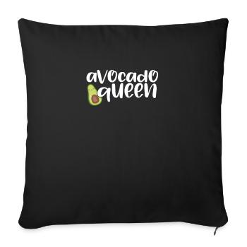 Avocado Queen - Sofa pillowcase 17,3'' x 17,3'' (45 x 45 cm) - black - Front
