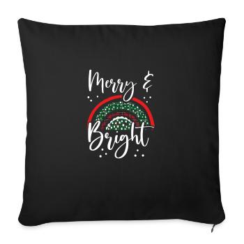 Cheerful and cheerful at Christmas - Sofa pillowcase 17,3'' x 17,3'' (45 x 45 cm) - black - Front