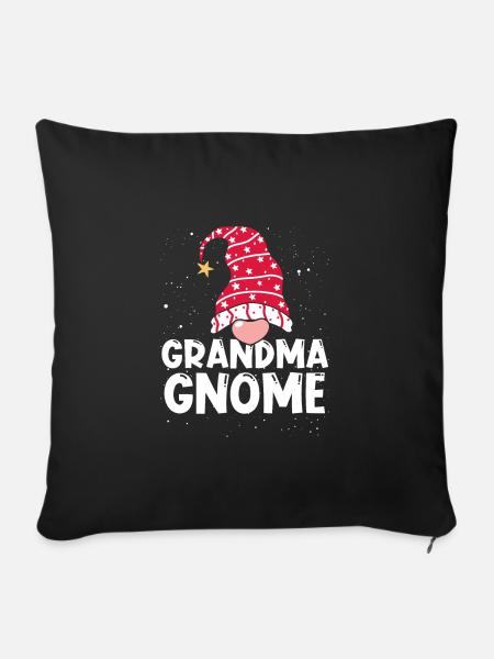Gnom Oma - Sofakissenbezug 45 x 45 cm - Schwarz