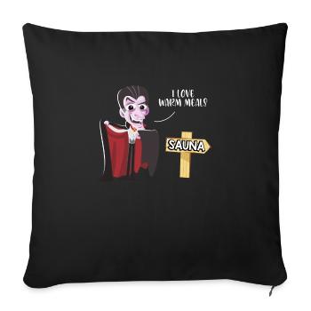 J’adore les saunas - Housse de coussin décorative 45 x 45 cm - noir - Devant