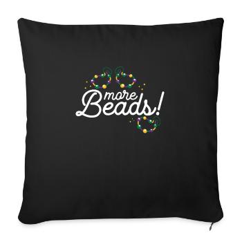 Perles de jument - Housse de coussin décorative 45 x 45 cm - noir - Devant