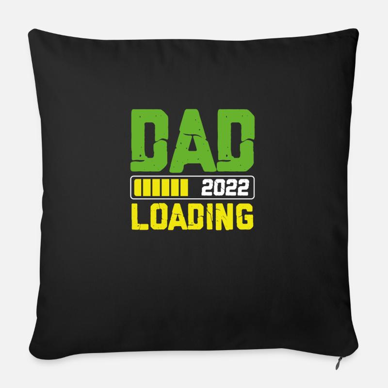 DAD 2022 est en cours de chargement - Housse de coussin décorative 45 x 45 cm - noir