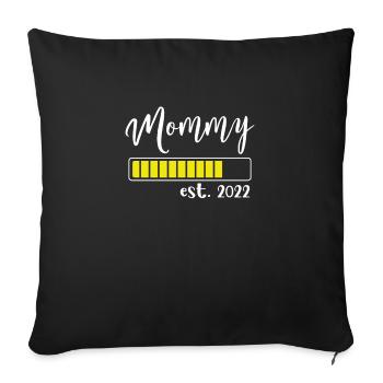 Chargement de maman 2022 - Housse de coussin décorative 45 x 45 cm - noir - Devant
