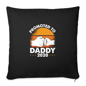 Promoted to Dad 2020 Sun - Sofa pillowcase 17,3'' x 17,3'' (45 x 45 cm) - black - Front