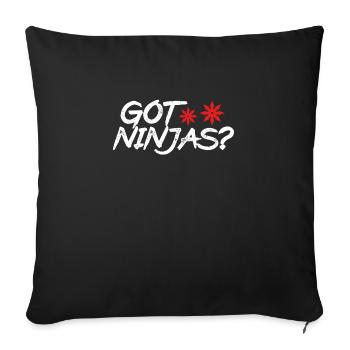 Avoir Ninja Japon - Housse de coussin décorative 45 x 45 cm - noir - Devant