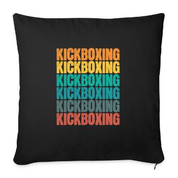 Kickbox Coloré Arts Martiaux - Housse de coussin décorative 45 x 45 cm - noir - Devant