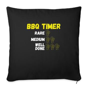 Bbq Perfect Beer Timer - Sofa pillowcase 17,3'' x 17,3'' (45 x 45 cm) - black - Front