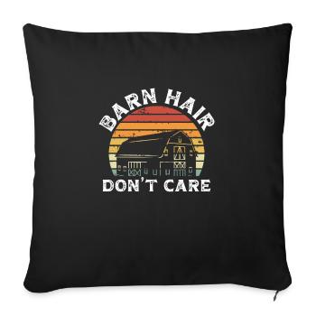 Barn Hair Not Interested - Sofa pillowcase 17,3'' x 17,3'' (45 x 45 cm) - black - Front