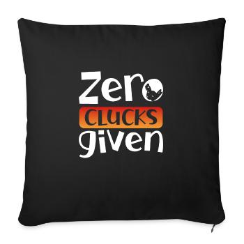 Zero Gurgling Given - Sofa pillowcase 17,3'' x 17,3'' (45 x 45 cm) - black - Front