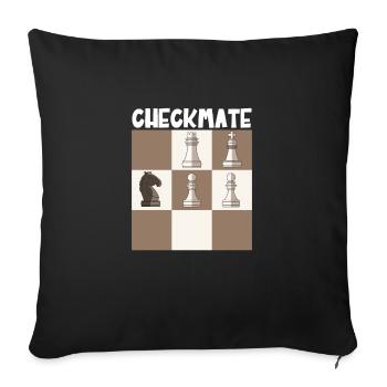 Black Horse Checkmate The King - Sofa pillowcase 17,3'' x 17,3'' (45 x 45 cm) - black - Front