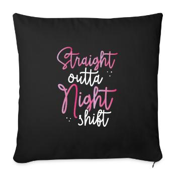 Directement de l’équipe de nuit Rosa - Housse de coussin décorative 45 x 45 cm - noir - Devant