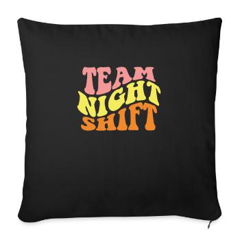 Night Shift Team Bunt - Sofa pillowcase 17,3'' x 17,3'' (45 x 45 cm) - black - Front
