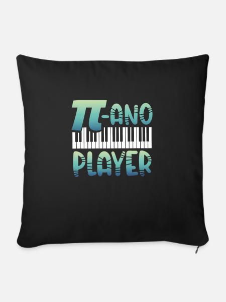 Mathe pianist - Sofakissenbezug 45 x 45 cm - Schwarz