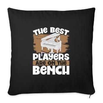 Les meilleurs joueurs s’assoient sur le banc - Housse de coussin décorative 45 x 45 cm - noir - Devant