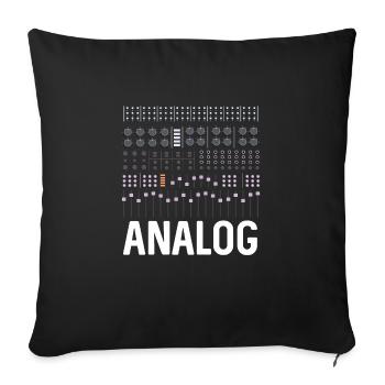 Analog Synthesizer - Sofa pillowcase 17,3'' x 17,3'' (45 x 45 cm) - black - Front