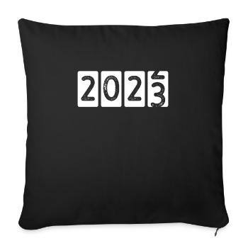 Year 2022 to 2023 - Sofa pillowcase 17,3'' x 17,3'' (45 x 45 cm) - black - Front