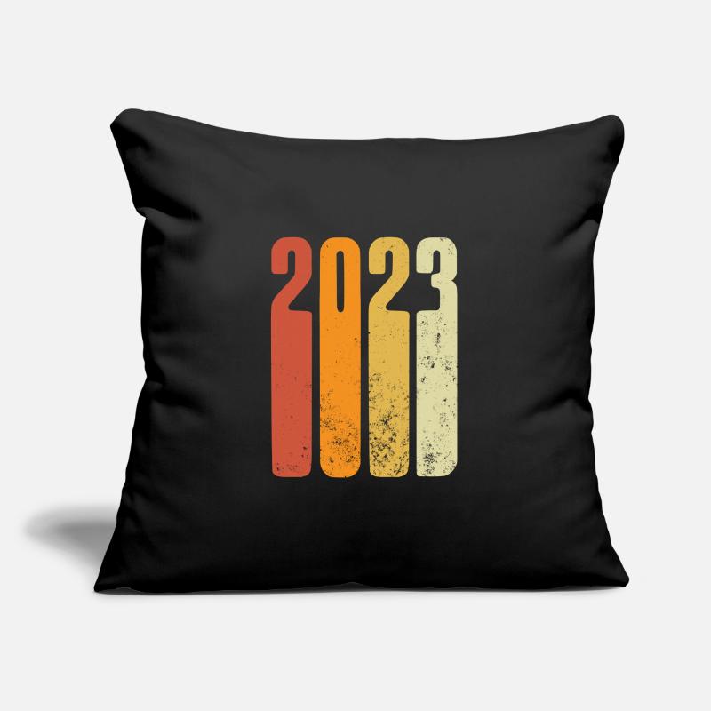 Year 2023 Retro Sofa pillowcase 17,3'' x 17,3'' (45 x 45 cm)