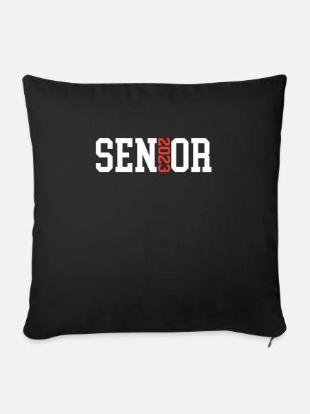Senioren 2023 - Sofakissenbezug 45 x 45 cm - Schwarz