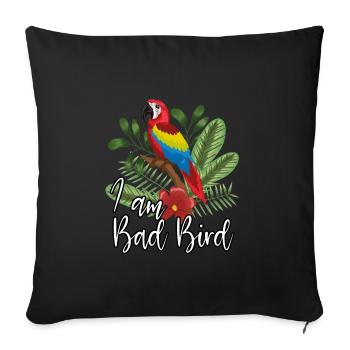 I am an evil bird - Sofa pillowcase 17,3'' x 17,3'' (45 x 45 cm) - black - Front