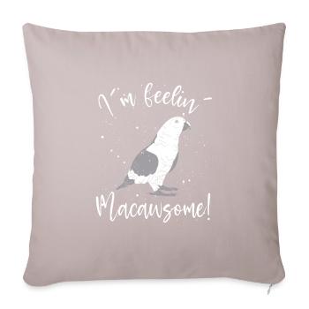 I love macaw parrot - Sofa pillowcase 17,3'' x 17,3'' (45 x 45 cm) - light taupe - Front