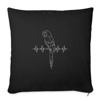 Fréquence des perroquets - Housse de coussin décorative 45 x 45 cm - noir - Devant