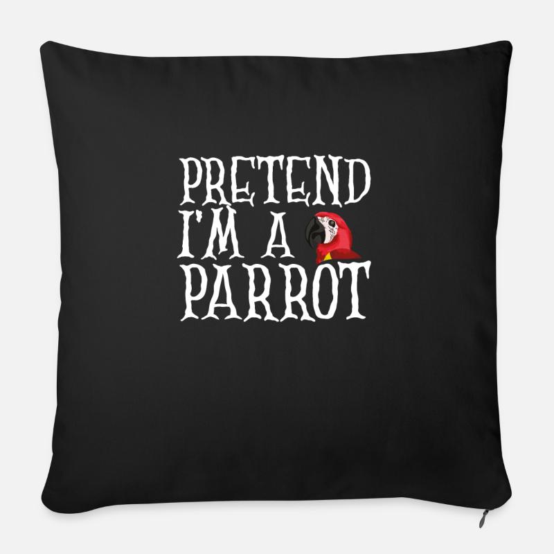 Pretend I'm a parrot - Sofa pillowcase 17,3'' x 17,3'' (45 x 45 cm) - black