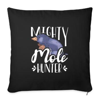 Puissant chasseur de taupes - Housse de coussin décorative 45 x 45 cm - noir - Devant