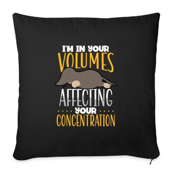 affect your concentration - Sofa pillowcase 17,3'' x 17,3'' (45 x 45 cm) - black - Front