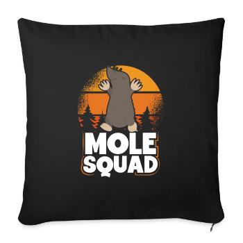 Vintage sun of the mole squad - Sofa pillowcase 17,3'' x 17,3'' (45 x 45 cm) - black - Front