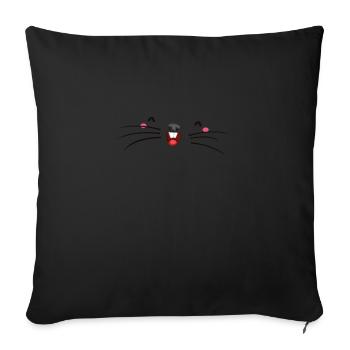 Cute mole face - Sofa pillowcase 17,3'' x 17,3'' (45 x 45 cm) - black - Front