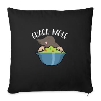 Bowl of guaca mole - Sofa pillowcase 17,3'' x 17,3'' (45 x 45 cm) - black - Front