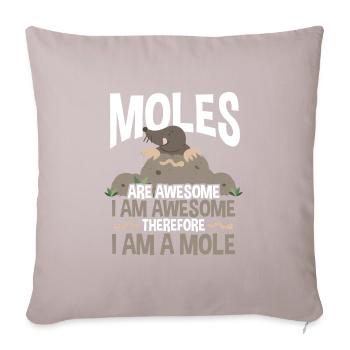 Moles are great - Sofa pillowcase 17,3'' x 17,3'' (45 x 45 cm) - light taupe - Front
