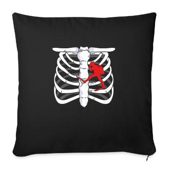 Lung of the diver - Sofa pillowcase 17,3'' x 17,3'' (45 x 45 cm) - black - Front
