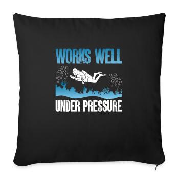 Works well under pressure - Sofa pillowcase 17,3'' x 17,3'' (45 x 45 cm) - black - Front