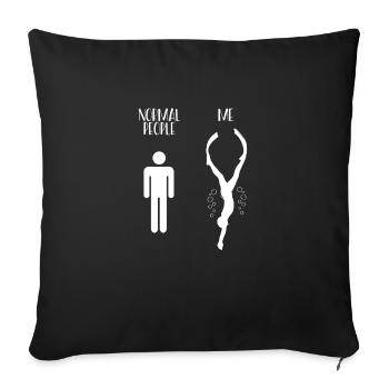 Ordinary people and divers - Sofa pillowcase 17,3'' x 17,3'' (45 x 45 cm) - black - Front