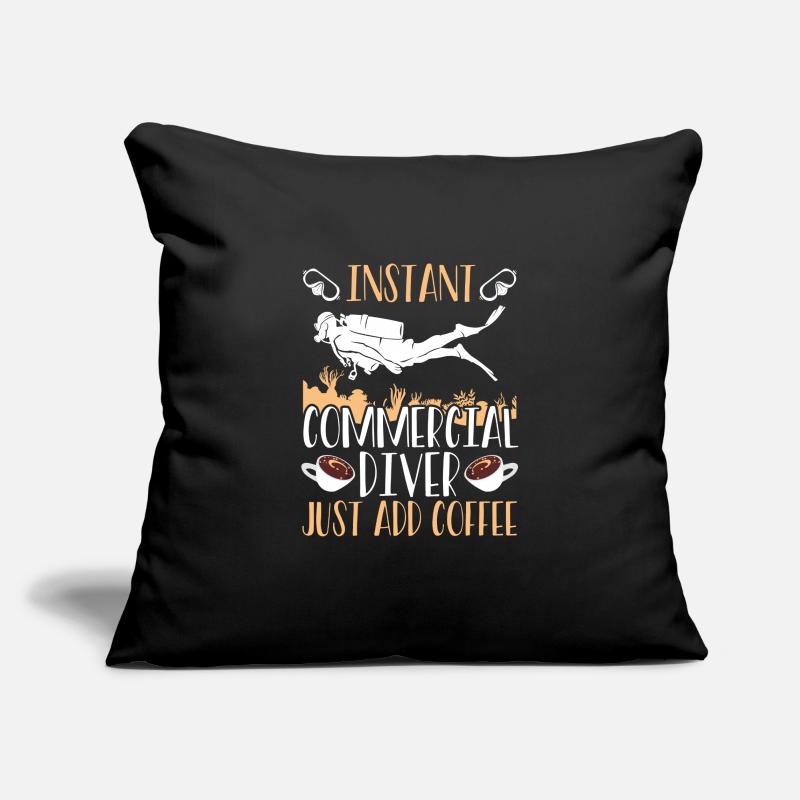 Diver ajoute simplement du café Housse de coussin décorative 45 x 45 cm