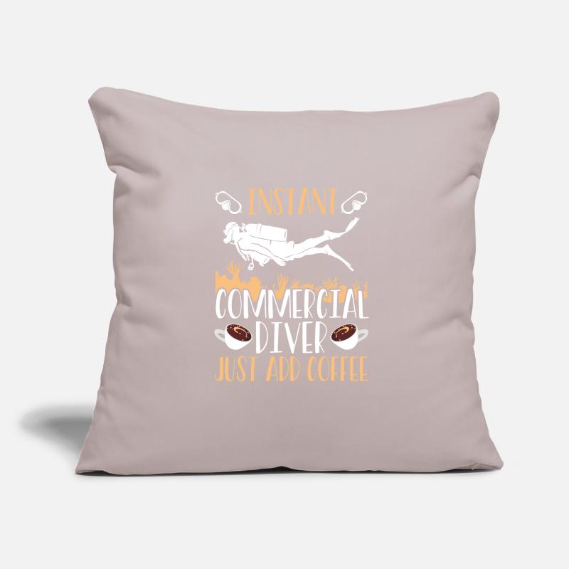 Diver ajoute simplement du café Housse de coussin décorative 45 x 45 cm