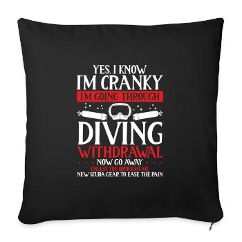 Yes, I know, I'm moody - Sofa pillowcase 17,3'' x 17,3'' (45 x 45 cm) - black - Front